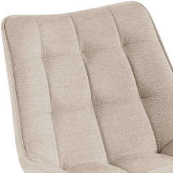 Fauteuil Colby, tissu crème