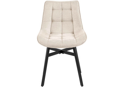 Fauteuil Colby, tissu crème