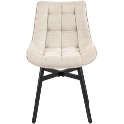 Fauteuil Colby, tissu crème