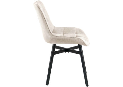 Fauteuil Colby, tissu crème