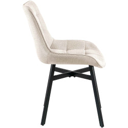 Fauteuil Colby, tissu crème