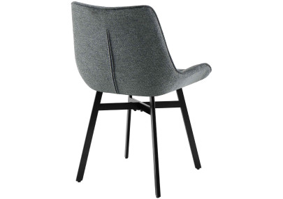 Fauteuil Colby, tissu gris foncé