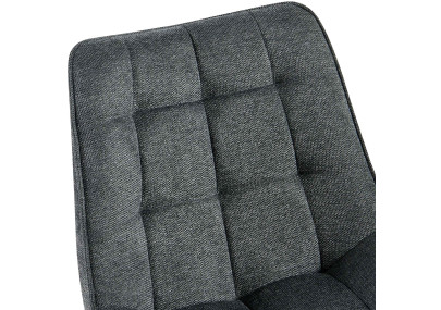 Fauteuil Colby, tissu gris foncé