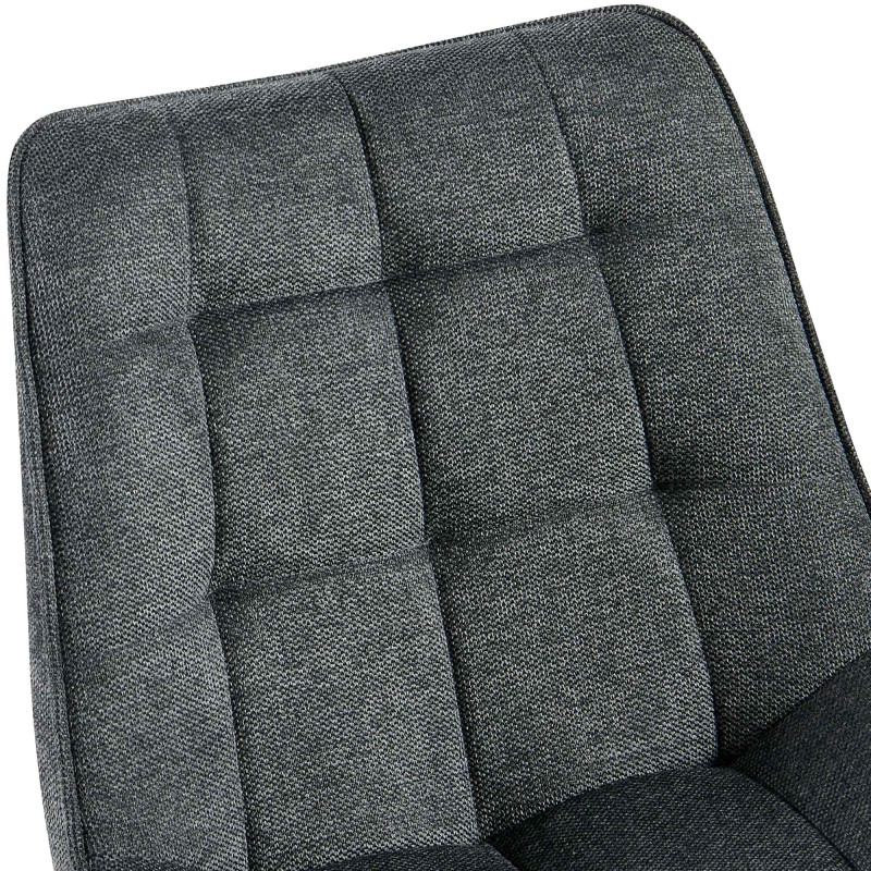 Fauteuil Colby, tissu gris foncé
