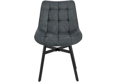 Fauteuil Colby, tissu gris foncé