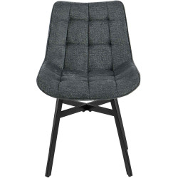 Fauteuil Colby, tissu gris foncé