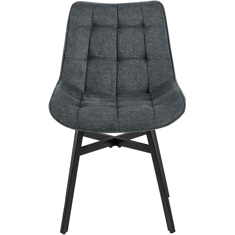 Fauteuil Colby, tissu gris foncé