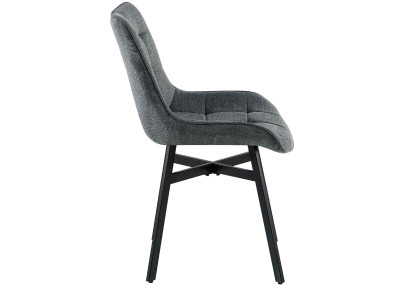 Fauteuil Colby, tissu gris foncé