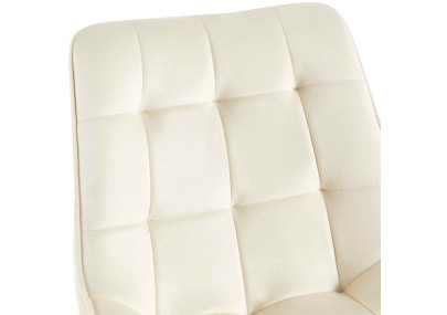 Fauteuil Colby, velours, crème