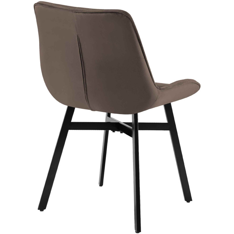 Fauteuil Colby, velours, marron