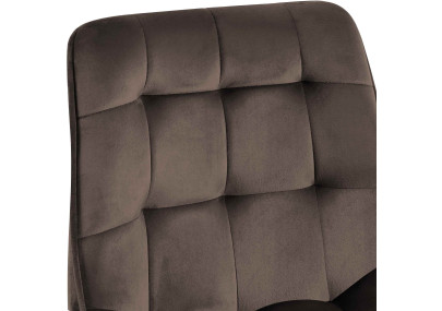 Fauteuil Colby, velours, marron