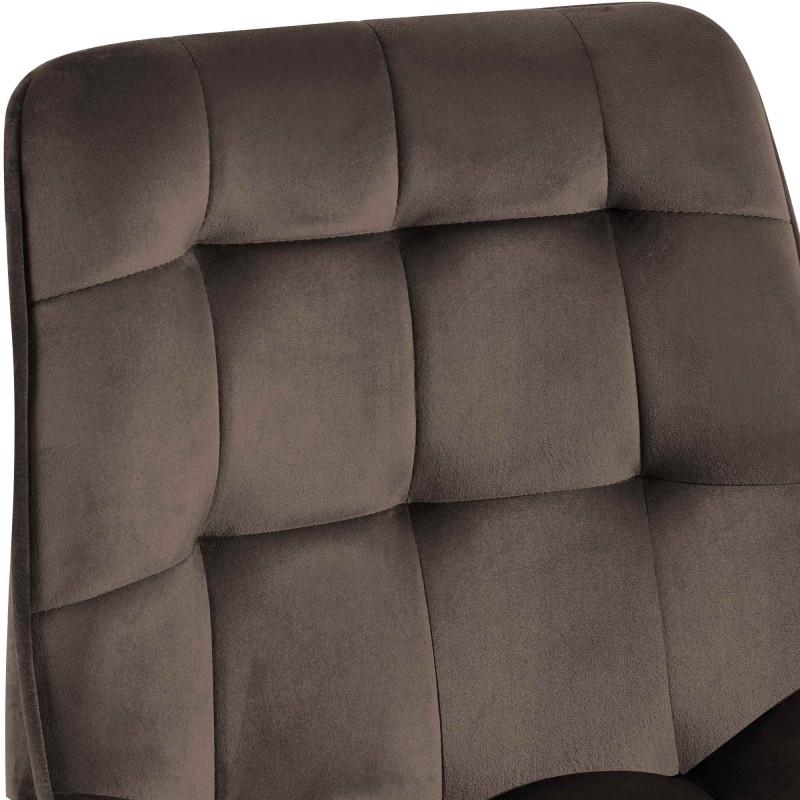 Fauteuil Colby, velours, marron