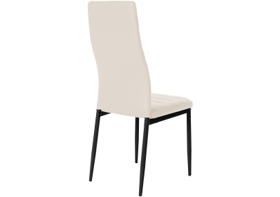 Chaise de salle à manger Mayfair, similicuir, crème