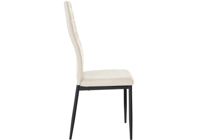 Chaise de salle à manger Mayfair, similicuir, crème