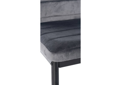 Chaise de salle à manger Mayfair, velours gris