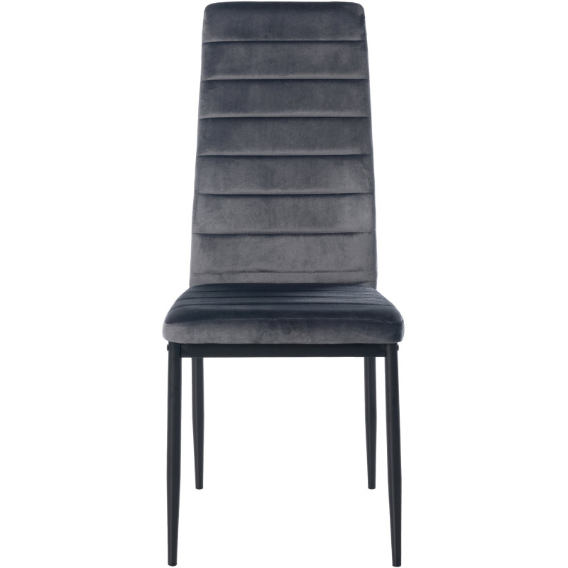 Chaise de salle à manger Mayfair, velours gris