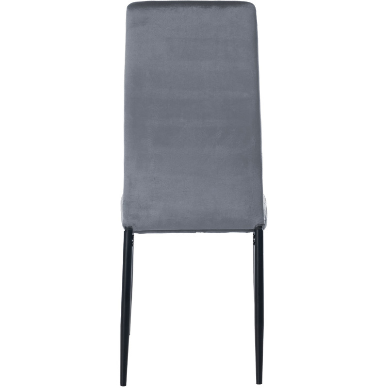 Chaise de salle à manger Mayfair, velours gris clair