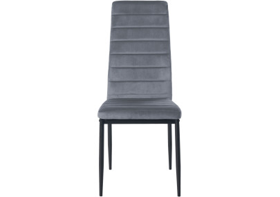 Chaise de salle à manger Mayfair, velours gris clair