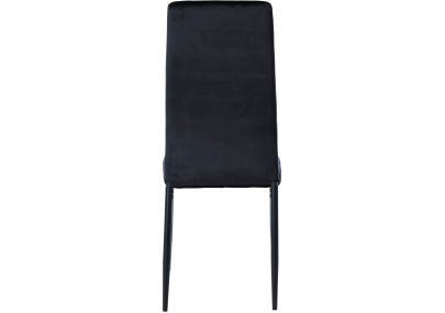 Chaise de salle à manger Mayfair, velours, noire