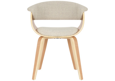 Fauteuil Bruce, tissu crème naturel