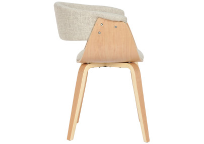 Fauteuil Bruce, tissu crème naturel
