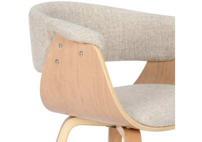 Fauteuil Bruce, tissu crème naturel