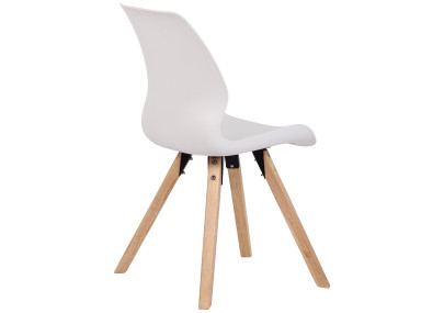 Lot de 2 chaises Luna, en plastique, blanches