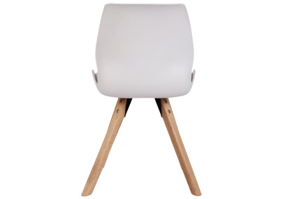 Lot de 2 chaises Luna, en plastique, blanches