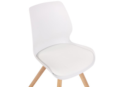 Lot de 2 chaises Luna, en plastique, blanches