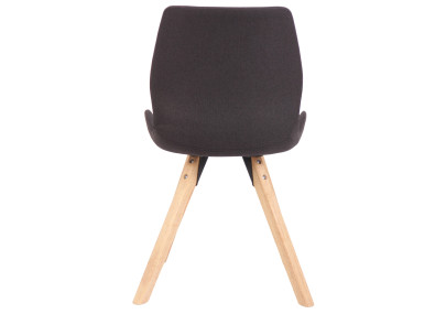 Ensemble de 2 chaises Luna, tissu noir