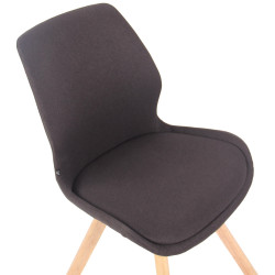 Ensemble de 2 chaises Luna, tissu noir