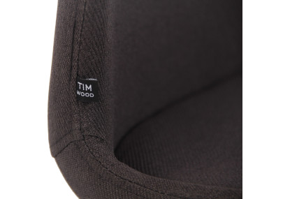 Ensemble de 2 chaises Luna, tissu noir