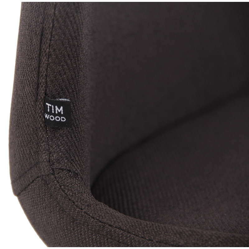 Ensemble de 2 chaises Luna, tissu noir