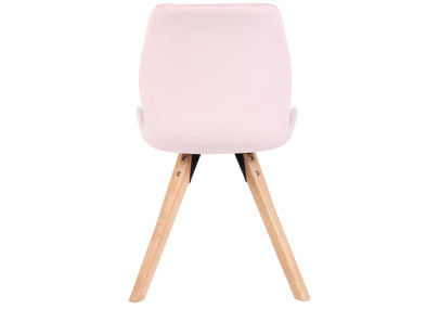 Ensemble de 2 chaises Luna en velours rose