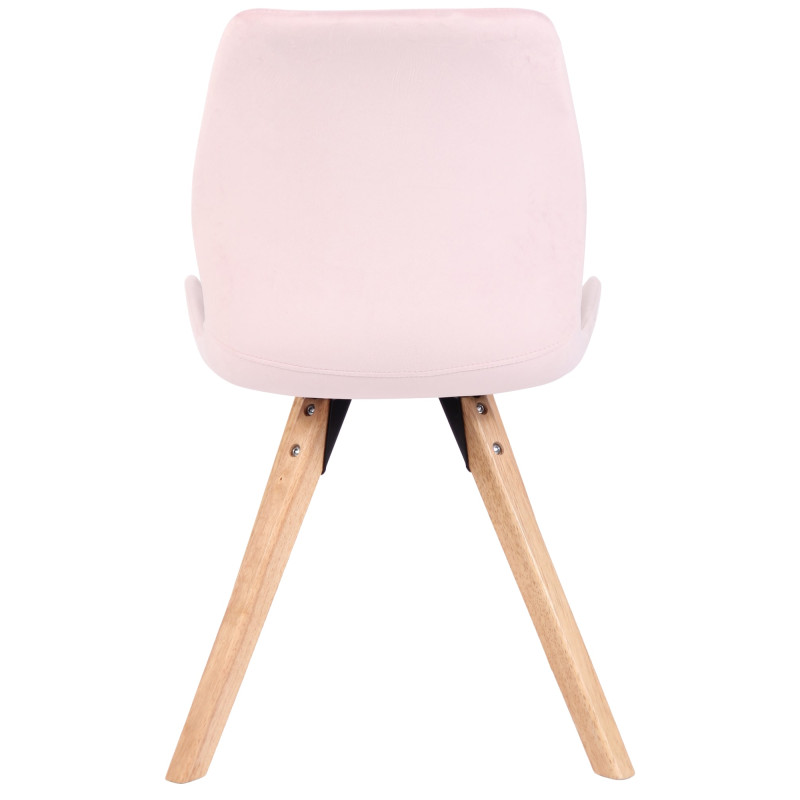 Ensemble de 2 chaises Luna en velours rose