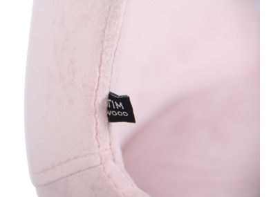 Ensemble de 2 chaises Luna en velours rose