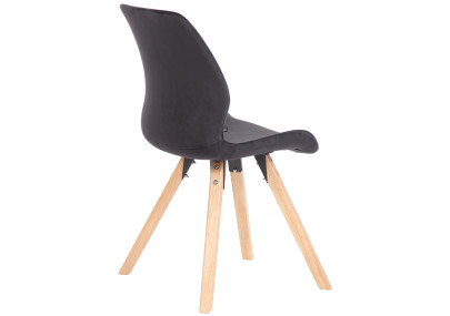 Ensemble de 2 chaises Luna en velours noir