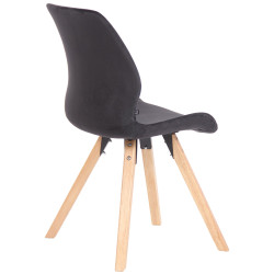 Ensemble de 2 chaises Luna en velours noir