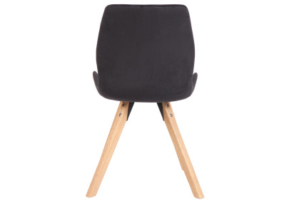 Ensemble de 2 chaises Luna en velours noir