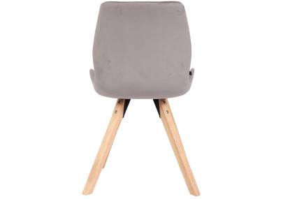 Ensemble de 2 chaises Luna en velours gris