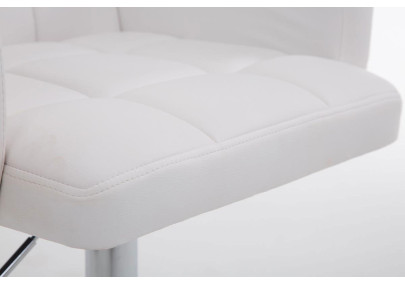 Tabouret de bar Los Angeles en similicuir blanc