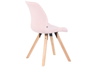 Ensemble de 4 chaises Luna en velours rose