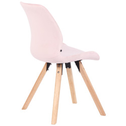 Ensemble de 4 chaises Luna en velours rose