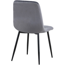 Fauteuil Dijon, velours gris foncé