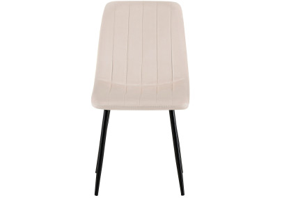 Fauteuil en velours Dijon couleur crème