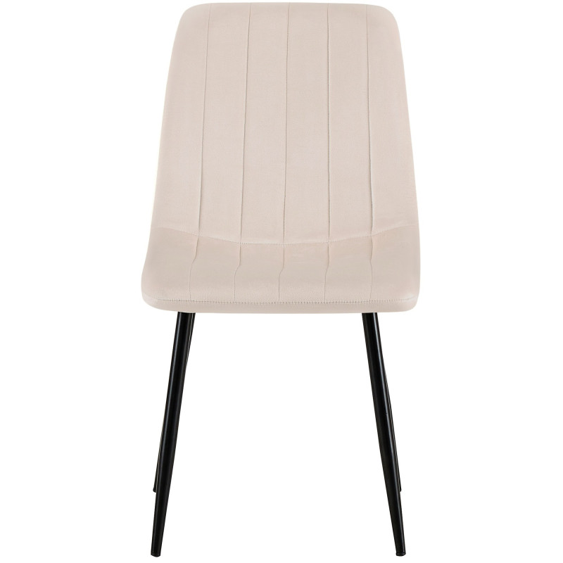 Fauteuil en velours Dijon couleur crème