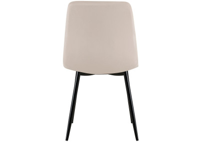 Fauteuil en velours Dijon couleur crème