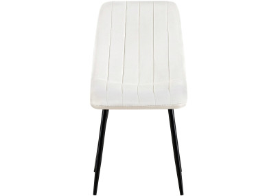 Fauteuil en velours Dijon, blanc crème