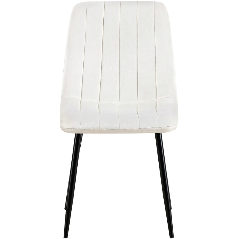 Fauteuil en velours Dijon, blanc crème