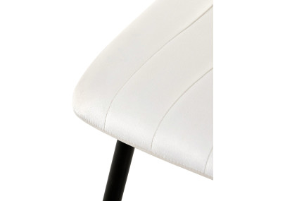 Fauteuil en velours Dijon, blanc crème